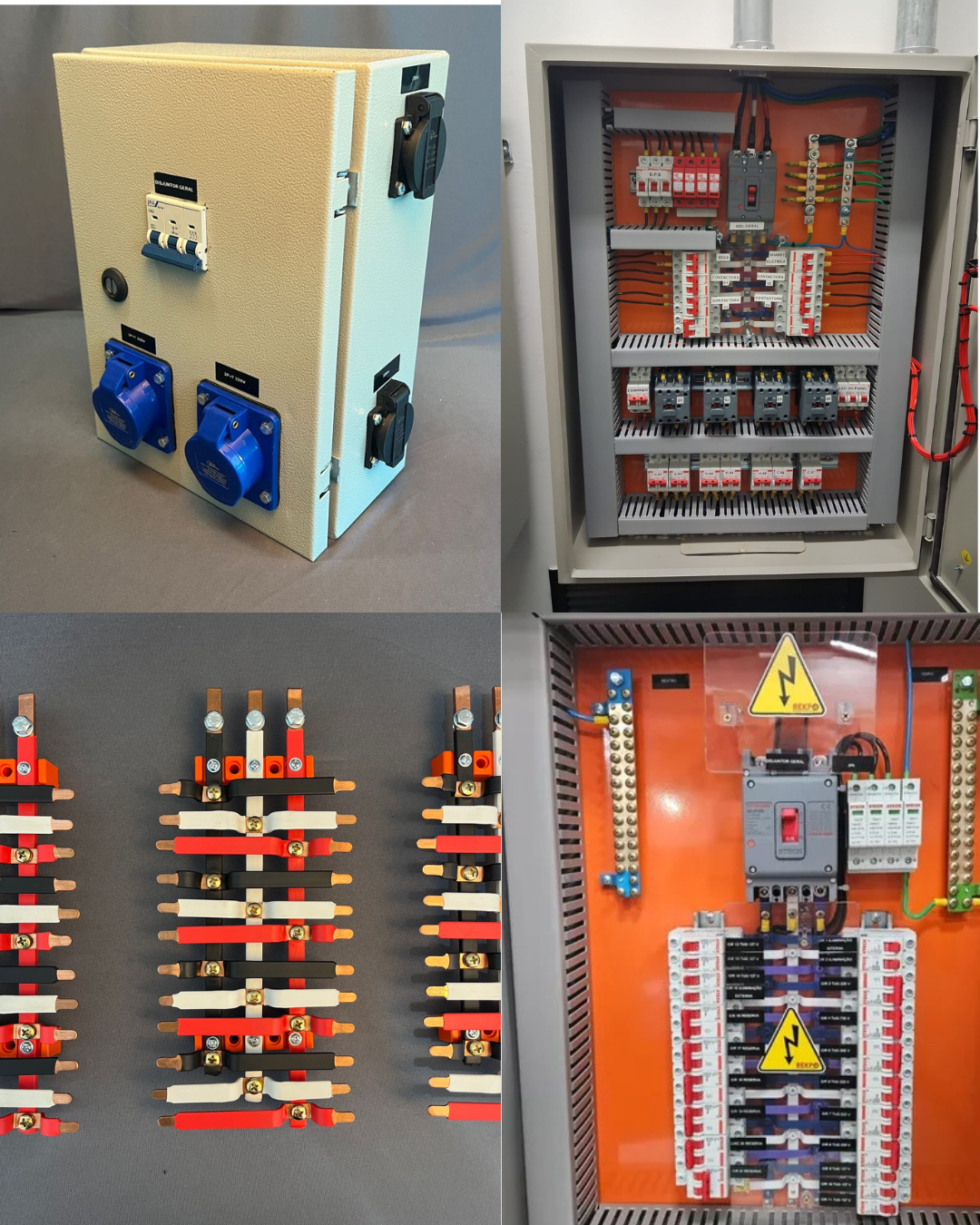 Montagem e organização interna de quadro elétrico industrial
